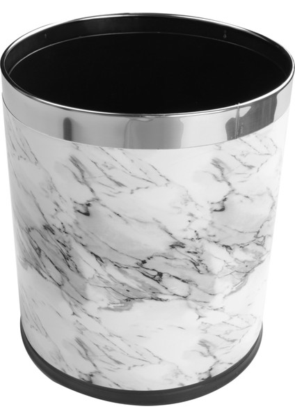 Mermer Desen 10L Çöp Kutusu Kovaları Çapı 23CM Yükseklik 27CM Çöp Kovaları Oturma Odası Banyo Mutfak Çöp Kovası Çöp Kutusu (Yurt Dışından)