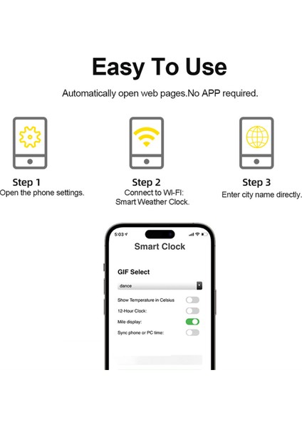 Akıllı Wıfı Hava Istasyonu Saat Dıy Sevimli Gıf Animasyonlar Masaüstü Dekorasyon Elektronik Albüm Fonksiyonu Mını Saat C (Yurt Dışından)