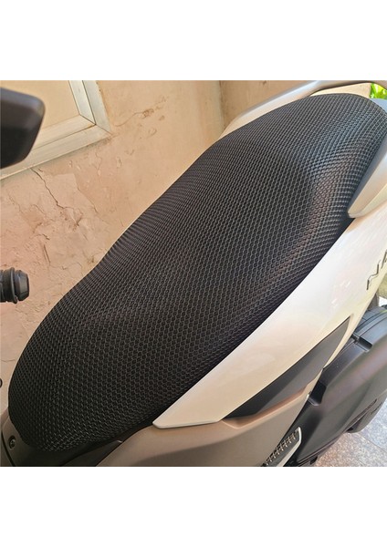 Motosiklet Koltuk Minderi Örtüsü Nmax 155 NMAX125 NMAX155 N-Max 125 Örgü Kumaş Nefes Eyer Izgara Pedi (Yurt Dışından)