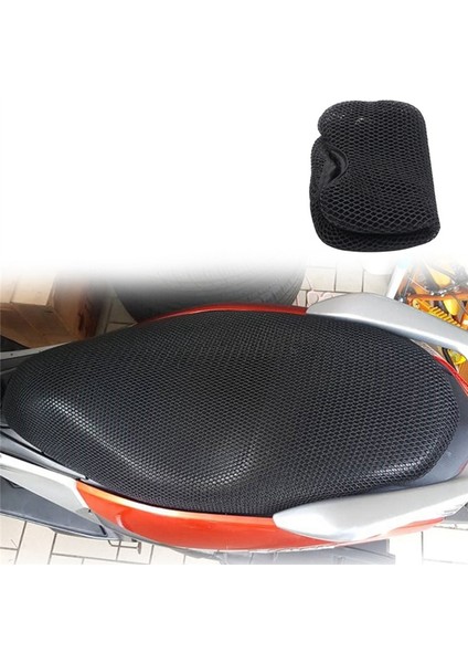Motosiklet Koltuk Minderi Örtüsü Nmax 155 NMAX125 NMAX155 N-Max 125 Örgü Kumaş Nefes Eyer Izgara Pedi (Yurt Dışından)