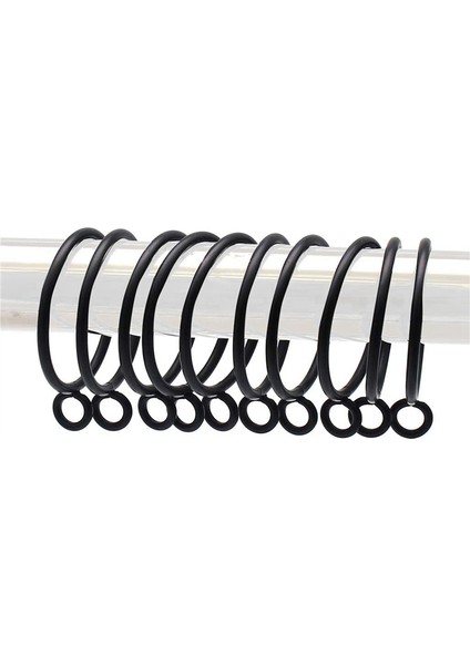 120 Paket 1.5 Inç (38MM) Iç Çaplı Metal Perde Halkaları Perdelik Kuşgözü Perde Halkaları - Siyah (Yurt Dışından) indirimleri