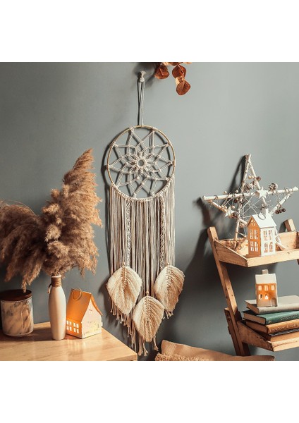 Bohemian Duvar Asılı Goblen Ay Dreamcatcher Duvar Dekor Boho Dokuma Halılar Ev Dekorasyon (Yurt Dışından) indirimleri
