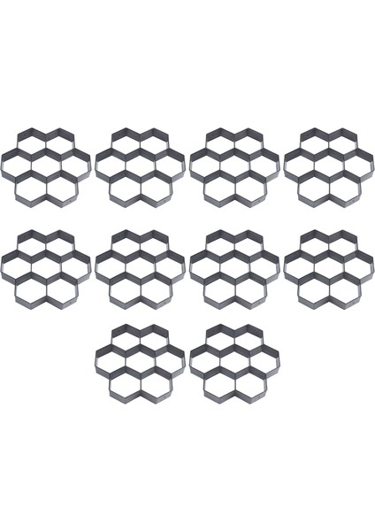 10X Dıy Veranda Yürüyüşü Maker Basamak Taşı Beton Finişer Kalıp Yeniden Kullanılabilir Yol Maker Kalıp Bahçe Kaldırım Taşı 30X30 cm (Yurt Dışından)