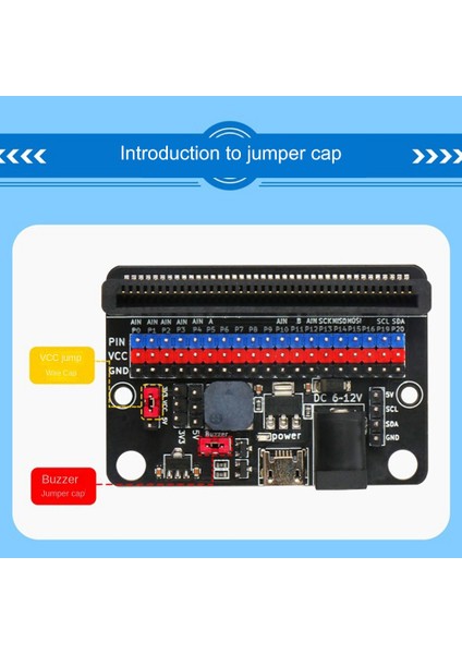Microbit Gpıo Genişletme Python Io Için 1 Adet Genişletme Kartı: Yerleşik Pasif Buzzer ile Bit 5V (Yurt Dışından)