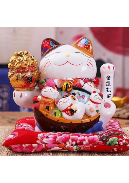 7 Inç Seramik Çağıran Kedi Maneki Süs Feng Shui Dekorasyon Salıncak, A (Yurt Dışından) indirimleri