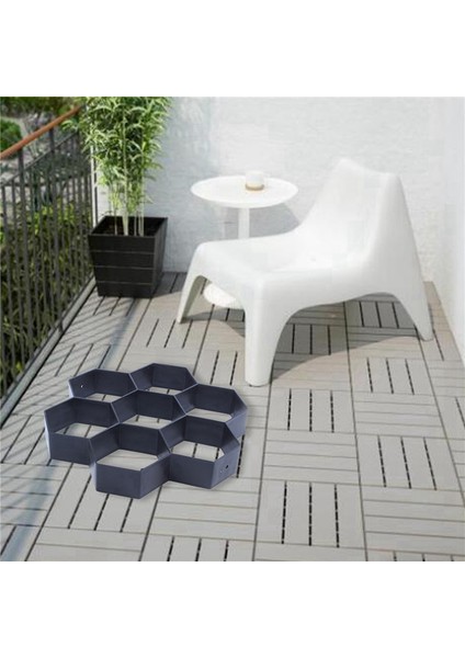 10X Dıy Veranda Yürüyüşü Maker Basamak Taşı Beton Finişer Kalıp Yeniden Kullanılabilir Yol Maker Kalıp Bahçe Kaldırım Taşı 30X30 cm (Yurt Dışından)
