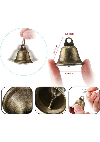 30 Adet Bells Craft Küçük Bells Pirinç Bells Vintage Bells Asılı Rüzgar Çanları Yapma Köpek Eğitimi Için Kancalarla (Yurt Dışından)