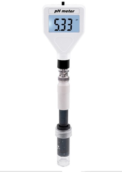 Dijital Ph Test Cihazı Metre - Asitlik Ölçer Ph Test Cihazı Toprak Metre Test Cihazı Peynir / Et / Toprak Için Beyaz Aydınlatmalı PH-98218 (Yurt Dışından)