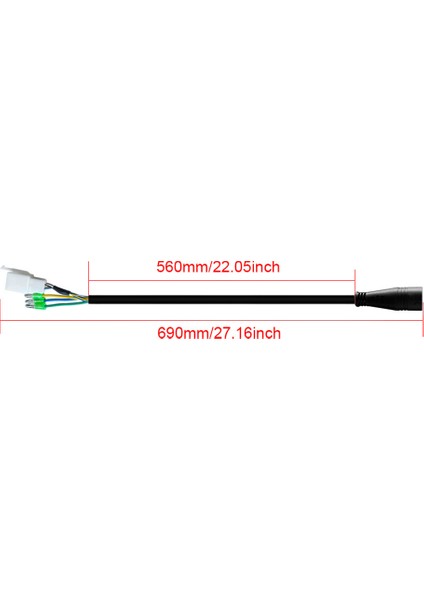 Su Geçirmez Ebike Motor Dişi Uzatma Kablosu 9pin Uzatma Kablosu Elektrikli Bisiklet Dönüşüm Kablosu (Yurt Dışından)