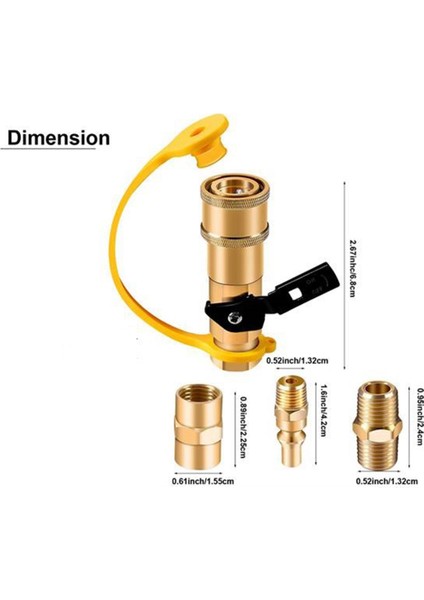 5 Adet 1/4 Inç Rv Bantlı Bağlantı Parçaları, 1/4 Inç Dişi Kapatma Vanası Içerir, Rv Için 1/4 Inç Npt, Römork, Barbekü (Yurt Dışından) modelleri
