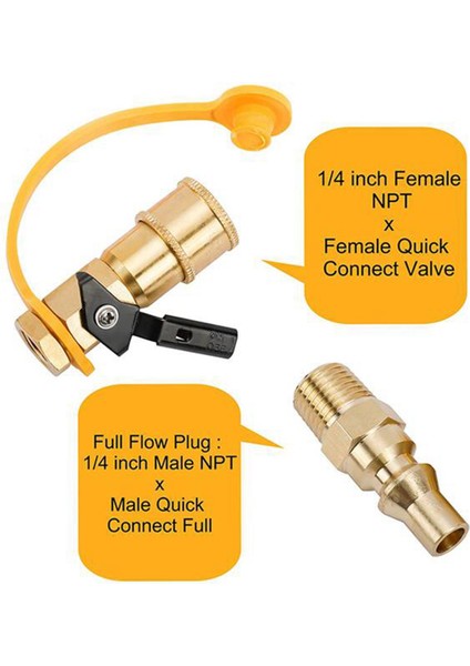 5 Adet 1/4 Inç Rv Bantlı Bağlantı Parçaları, 1/4 Inç Dişi Kapatma Vanası Içerir, Rv Için 1/4 Inç Npt, Römork, Barbekü (Yurt Dışından) fırsatları