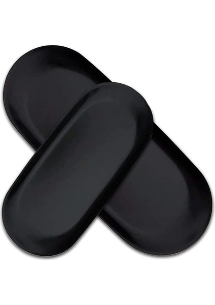 Oval Saklama Tepsisi Ürün Tepsisi Oval Kozmetik Tepsileri Mumlar Tepsi Siyah Servis Tepsileri Büfe Tabağı Ev Dekorasyonu Için (Yurt Dışından)