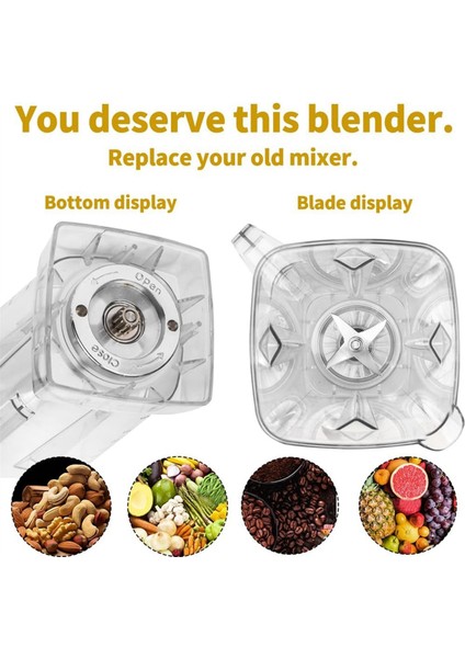Blender Sürahisi Için, Bıçaklı ve Kapaklı 64 Oz Kap Blender Kabı 5200 5300 A2300 A2500 ile Değiştirin (Yurt Dışından)