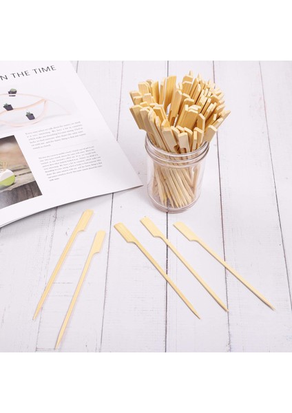 500 Adet Bambu Kürek Şiş Barbekü Bambu Şiş Barbekü Kebap Kokteyl Büfeleri Için Kokteyl Çubukları Parti 12 cm (Yurt Dışından) indirimleri