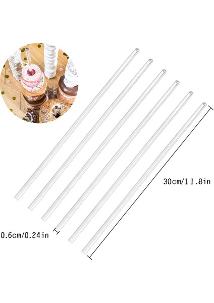 Dıy El Sanatları Için Akrilik Dübel Çubukları, Akrilik Lolipop Kek Çubukları, Yuvarlak Çubuklar Yuvarlak Kek Dübelleri Ritim Çubukları (Yurt Dışından)
