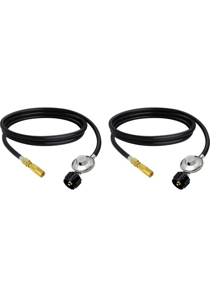 Roadtrip Izgaralar Için 2x 5ft Propan Adaptör Hortumu ve Regülatör Değiştirme Kiti, Qcc1 Düşük Basınçlı Propan Adaptörü (Yurt Dışından)