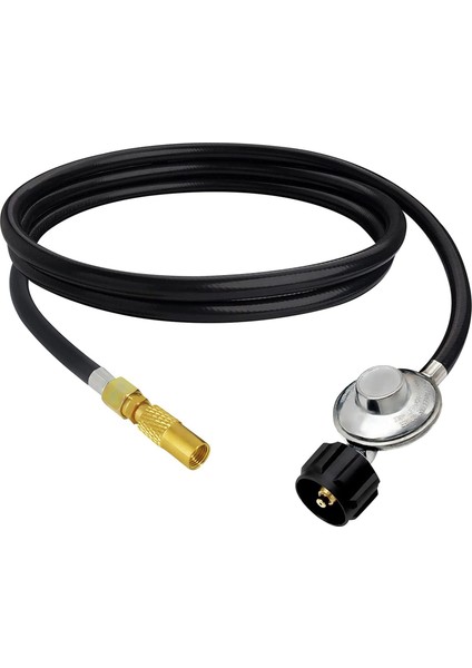 Roadtrip Izgaralar Için 2x 5ft Propan Adaptör Hortumu ve Regülatör Değiştirme Kiti, Qcc1 Düşük Basınçlı Propan Adaptörü (Yurt Dışından)
