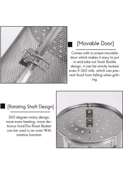 Rotisserie Sepeti, 14X18CM Paslanmaz Çelik Fırın Kızartma Sepeti Barbekü Izgara Bakeware Için Pişirme Kafesi Aracı Hava Fritöz Izgara (Yurt Dışından) indirimleri