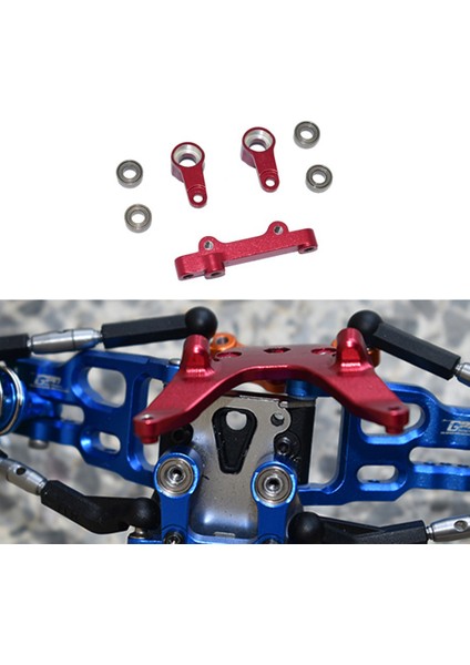 Metal Direksiyon Grubu Montaj Seti 1/18 Mini-T 2.0 2WD Stadyum Kamyon Rc Araba Yükseltme Parçaları, Titanyum (Yurt Dışından)