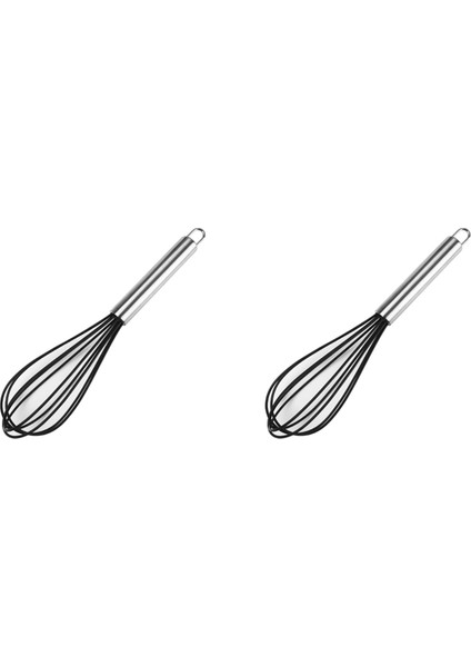 2x Silikon Mutfak Çırpma Teli, 10 Inç Silikon Çırpma Yumurta Çırpıcı, Çok Sağlam Mutfak Tel Balon 600°F Isıya Dayanıklı (Yurt Dışından)
