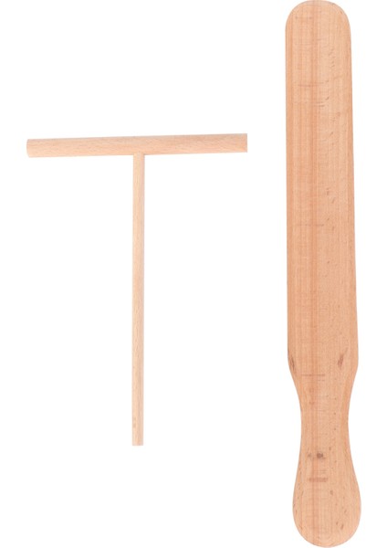 2 Adet Gözleme Pişirme Gereçleri Ahşap Krep Spatula ve Serpme Seti-Tortilla Tırmık Hamur Yayma Araçları (Yurt Dışından)