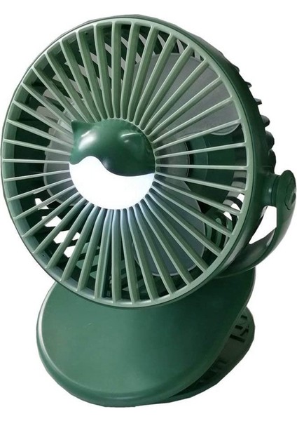 USB Masa Fanı Şarj Edilebilir Powered Fan Kumandalı Mini Klipsli Ev Ofis Yatak Odası Seyahat Için Fan, Yeşil (Yurt Dışından)