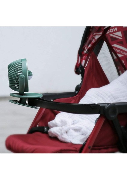 USB Masa Fanı Şarj Edilebilir Powered Fan Kumandalı Mini Klipsli Ev Ofis Yatak Odası Seyahat Için Fan, Yeşil (Yurt Dışından)
