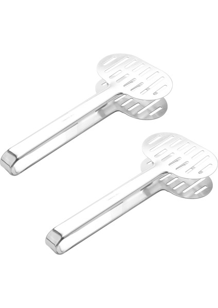 2x Paslanmaz Çelik Döner Maşa Mutfak Çift Spatula Ekmek ve Burger Maşası (Yurt Dışından)
