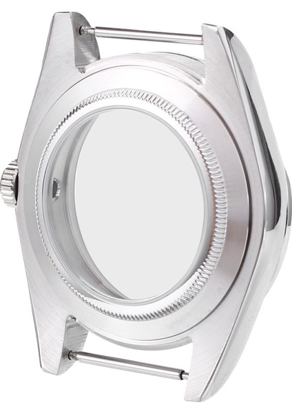 39MM Paslanmaz Çelik Cilalı Kasa Safir Cam Fit NH35/NH35A NH36/NH35A Hareketi, Şeffaf Arka Kapak (Yurt Dışından)