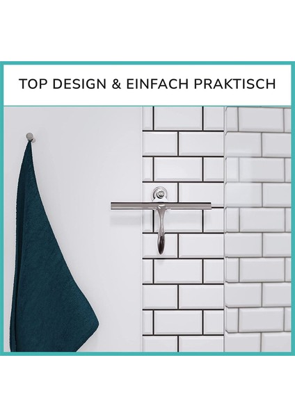 2x Ekstra Geniş 30,5 cm Duş Sileceği Paslanmaz Çelik, Silikon Dudaklı - Vantuz Tutuculu Duş Sileceği (Yurt Dışından) modelleri