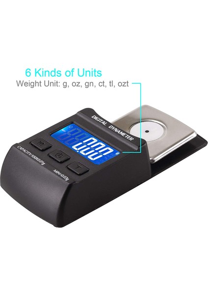 100G / 0.01G Dijital Pikap Stylus Kuvvet Ölçer Lp Plak Çalar Iğne Basınç Göstergesi 10G Kalibrasyon Ağırlığı ile (Yurt Dışından)