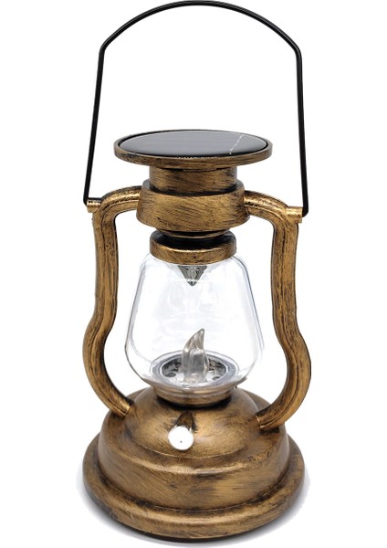 Retro Güneş Asılı Mum Işığı Kandil Titreşen Alevsiz Güneş Fener Açık Bahçe Yard Aydınlatma-Altın (Yurt Dışından)