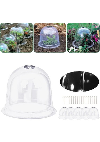 12 Adet Yeniden Kullanılabilir Plastik Sera Bahçe Tesisi Çan Kapağı Bitki Çimlenme Kapağı Kubbe Donma Koruma Donma Koruması (Yurt Dışından)
