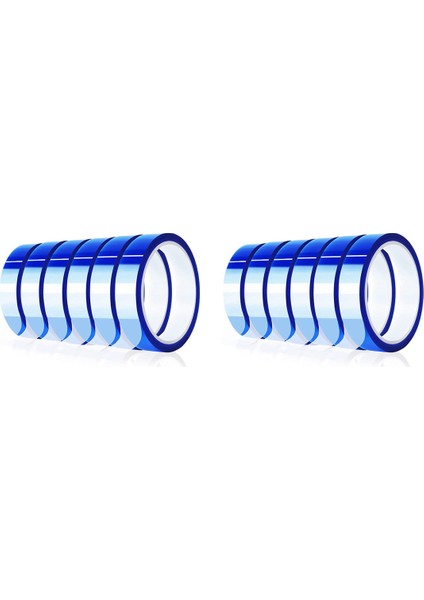 12 Rulo 20MM X33M Mavi Isı Bandı Yüksek Sıcaklık Isıya Dayanıklı Bant Isı Süblimasyon Basın Için Isı Transfer Bandı (Yurt Dışından)