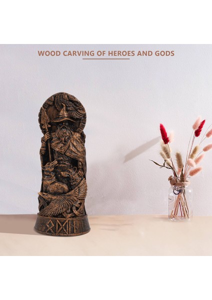 Tanrılar Heykelleri, Iskandinav Panteonları Tanrılar Dekoratif Reçine Heykeller Sanat El Sanatları Ev Dekoratif Heykeller Şapka (Yurt Dışından) fırsatları