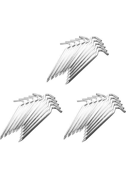 18 cm Uzun Metal Çadır Mandalları Ağır Hizmet Tipi Zemin Kampı / Gazebo / Çadır / Tenteler, 30 Mandal (Yurt Dışından)
