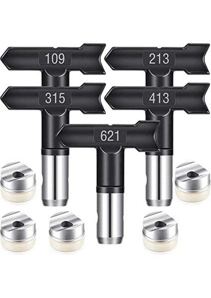 5pcs Püskürtme Memesi Püskürtme Ucu Tersinir Püskürtme Uçları Havasız Boya Püskürtme Memesi Ipuçları (109, 213, 315, 413, 621) (Yurt Dışından)