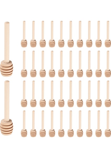 600 Paket Mini 3 Inç Ahşap Bal Kepçe Çubukları, Ayrı Ayrı Sarılmış, Bal Kavanozu Dağıtma Bal Sunucusu (Yurt Dışından)