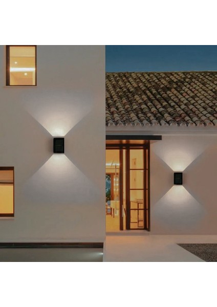 Güneş Yukarı Aşağı Duvar Işıkları, 2 Paket Aydınlatmalı Duvar Lambaları Duvar Güverte, Adım, Yard, Bahçe A Için Güneş Işığı Çit Dış Işıklar (Yurt Dışından) modelleri