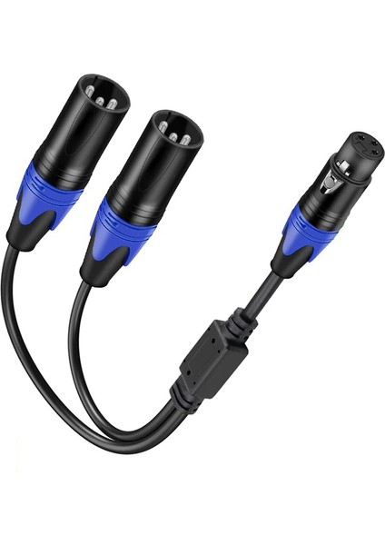 Xlr Ayırıcı Kablo, 1 Xlr Dişi 2 Xlr Erkek Y Kablo Dengeli Mikrofon Ayırıcı Kablosu Ses Adaptörü 1 Paket (Yurt Dışından)