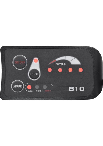 S810 E-Bisiklet Ölçer LED Ekran IP65 36 V Uart Elektrikli Bisiklet Için Elektrikli Bisiklet Ölçer (Sm 5pın) (Yurt Dışından)