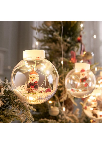 Noel Dileğiyle Top Perde Dize Işık Topu Noel Baba Kardan Adam Noel Süslemeleri Ev Için Noel Ağacı Süsler (Yurt Dışından) modelleri