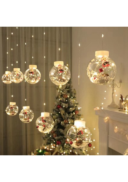 Noel Dileğiyle Top Perde Dize Işık Topu Noel Baba Kardan Adam Noel Süslemeleri Ev Için Noel Ağacı Süsler (Yurt Dışından) indirimleri