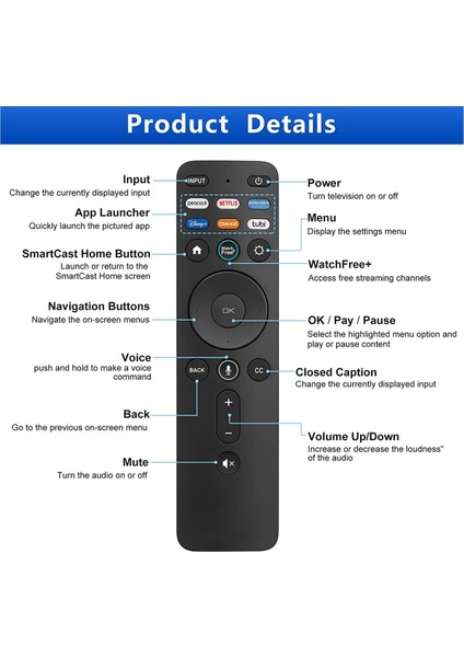 Tv Için XRT260 Sesli Uzaktan Kumanda V-Serisi/m-Serisi/p-Serisi V756-J03 V756X-J03 V505C-J09 (Yurt Dışından) fırsatları