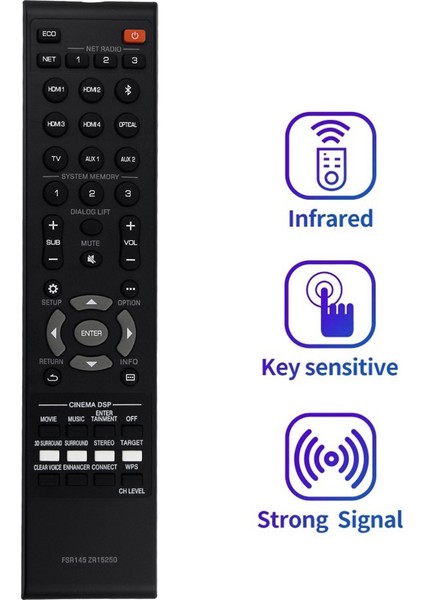 Musiccast Ses Çubuğu Için FSR145 ZR15250 Uzaktan Kumandayı Değiştirin Uzaktan Kumanda FSR145 ZR15250 YSP-5600 YSP-5600BL (Yurt Dışından) fiyatları