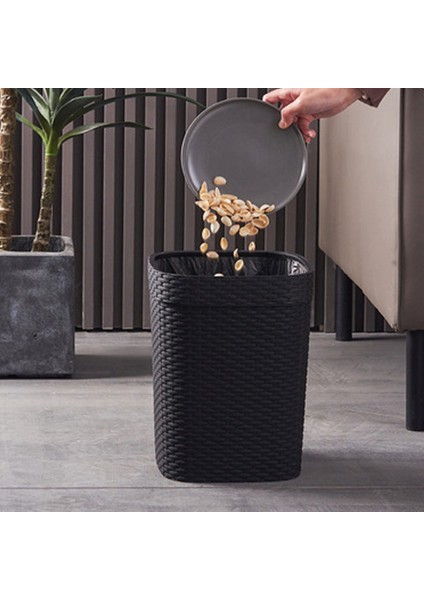 Rattan Çöp Çöp Kutusu Ofis Mutfak Çöp Kutusu Tuvalet Tuvalet Kağıdı Sepeti Ev Çöp Kutusu (Yurt Dışından) fırsatları