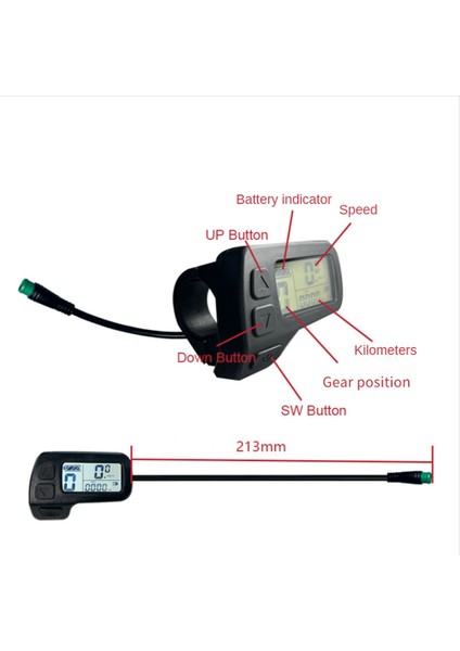 Elektrikli Bisiklet Ekranı KT-LCD11 5pin Ekran Sm Fişli Tahrik Motoru Dönüşüm Ebike Aksesuarları (Yurt Dışından)
