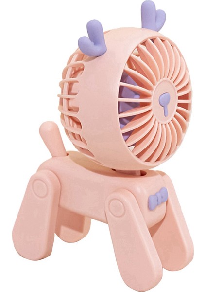 Küçük Fan Masa Fanı Istikrarlı Ayakta Masaüstü Mini Fan Yetişkin Çocuk Açık Seyahat Kullanılabilir (Pembe) (Yurt Dışından)