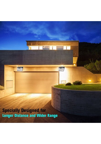 260LED Güneş Enerjili Dış Duvar Lambası Hareket Sensörü Açık Bahçe Lambası IP65 Su Geçirmez Üç Mod 180 Derece Geniş Açı (Yurt Dışından) indirimleri