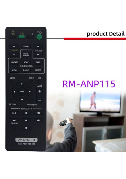 -ANP115 Ses Çubuğu HT-CT770 HTCT770 HT-CT370 HTCT370 ile Değiştirilen Uzaktan Kumanda (Yurt Dışından) fırsatları